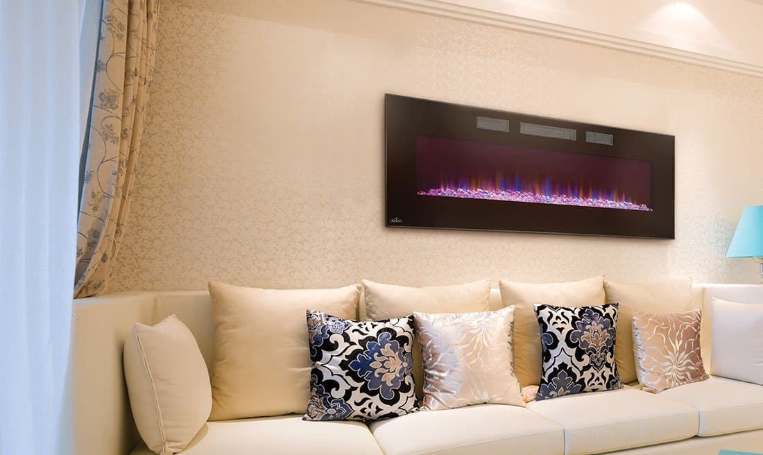 Napoleon Azure Electric Fireplace 43 Hang Or Half Recessed