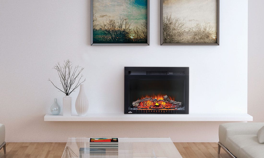 Napoleon Cinema Electric Fireplace 24 To Recess