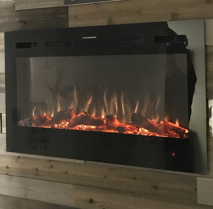 Toso Foyer électrique Linéaire 36 Noir Toso Electric Fireplace Black 36