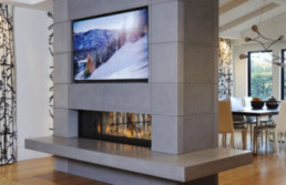 Ortal tunnel gas fireplace